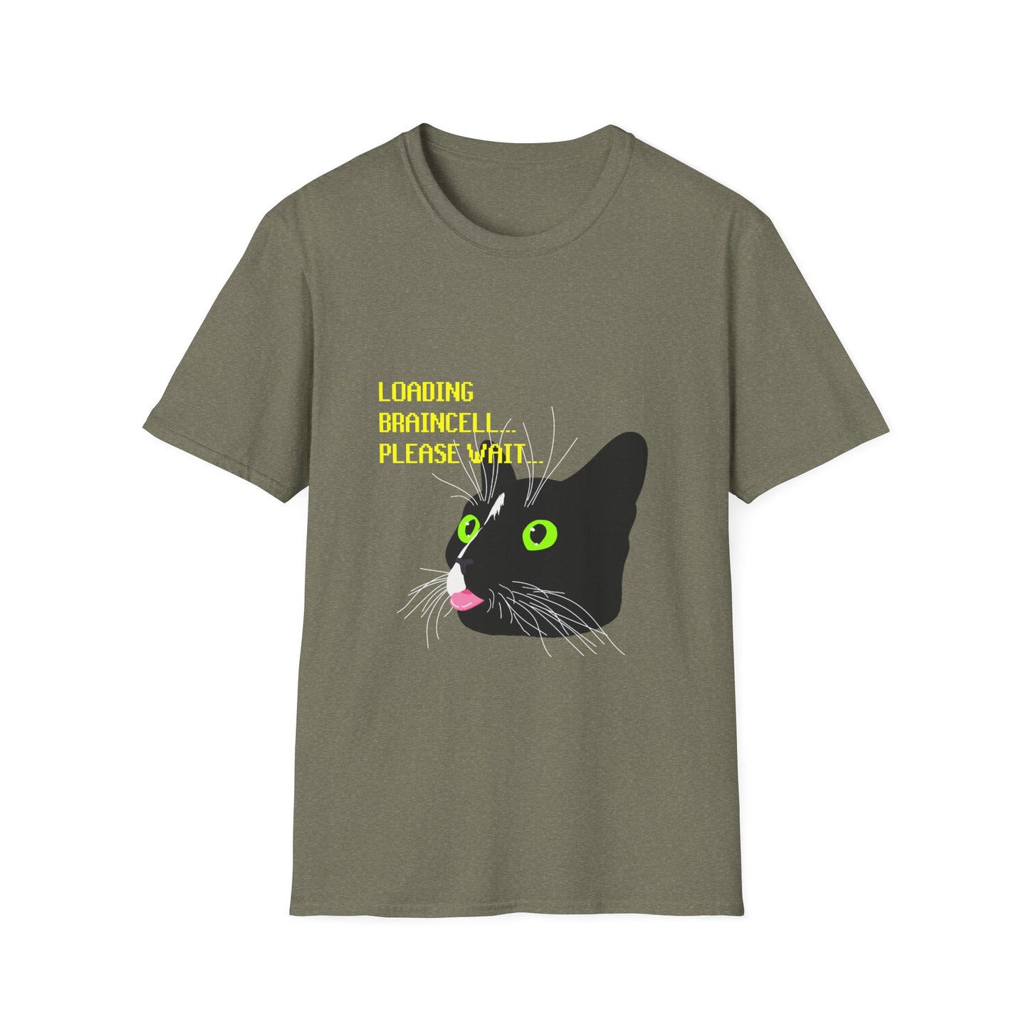Cat T-Shirt - Loading Braincell Please Wait