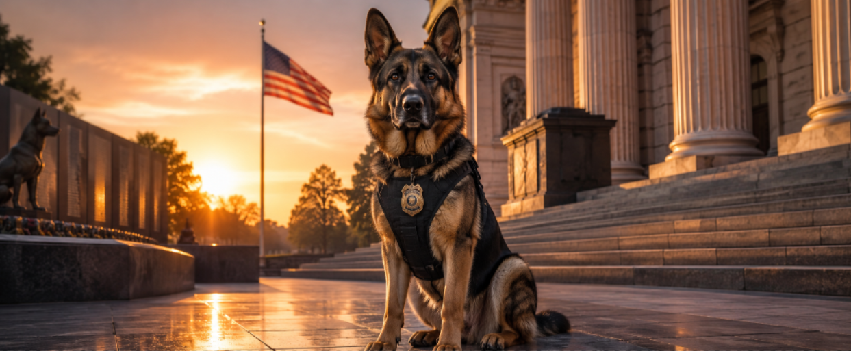 Patriotic K9 Police Dog Coffee Mug (11oz)